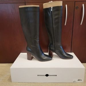 BNIB Calvin Klein Arista Black Leather Boot, Size 7